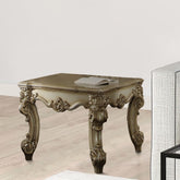 Vendome II End Table  Gold Patina & Bone